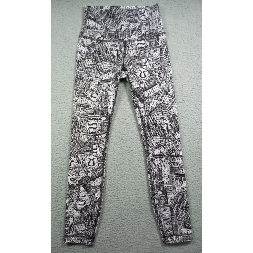 Lululemon Leggings Womens Size 4 White Wunder Train High-Rise Stretch All Over